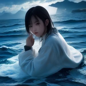 内容合规顾问在办公桌前查看审核流程文档，表情专注，背景为柔和绿色灯光
